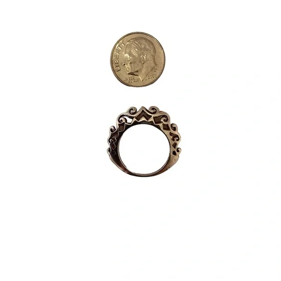 Unique 925 Sterling Silver Ring Size 6 - Picture 2 of 2